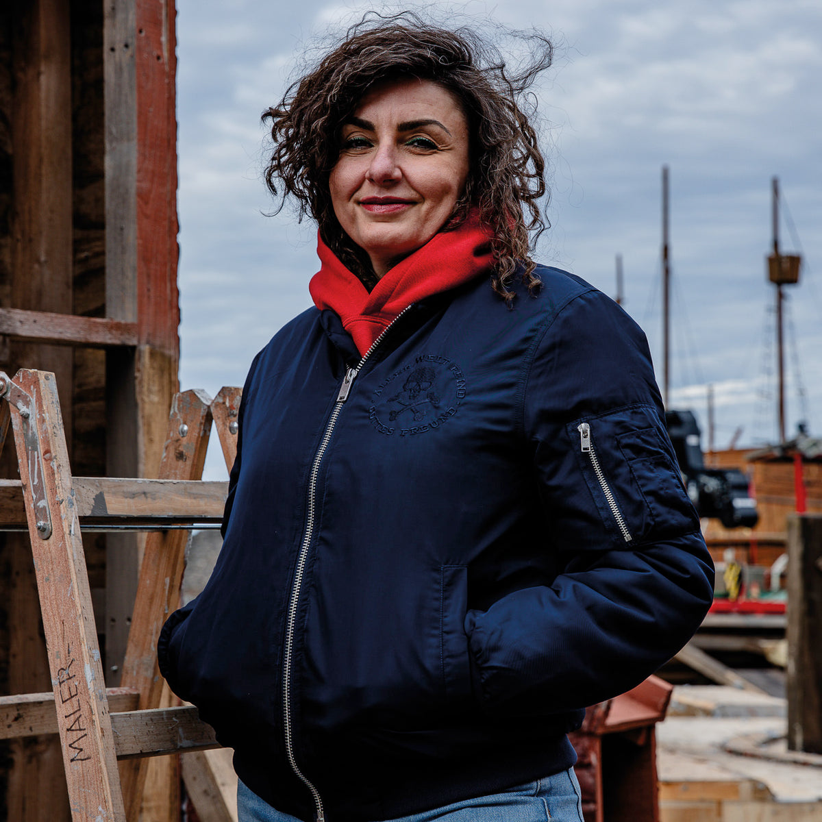 Störtebeker Unisex Bomberjacke in Navy