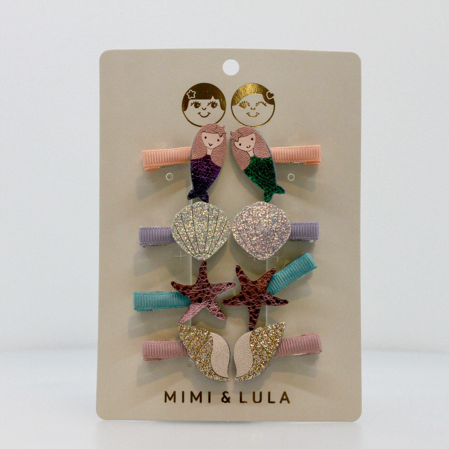 Haarspangen 8er Set – Glitzermuscheln für kleine Meermädchen (Mimi & Lula)