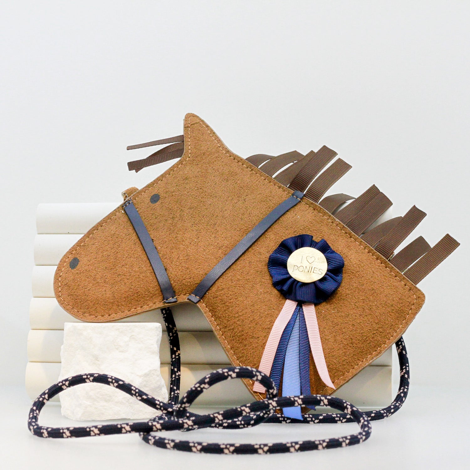 Kindertasche Pferdekopf „I love Ponies“ Dunkelbraun – von Mimi & Lula