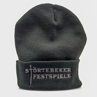 Störtebeker Mütze – „Logo Störtebeker Festspiele “ | Stick auf schwarz