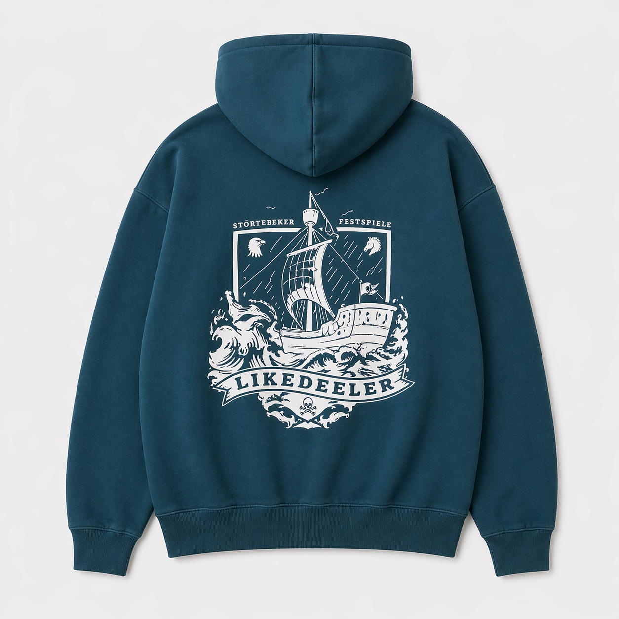 Störtebeker Unisex Sweatjacke „Likedeeler“ in petrol