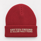 Mütze „Gottes Freund & aller Welt Feind“ – Red Earth (Unisex)