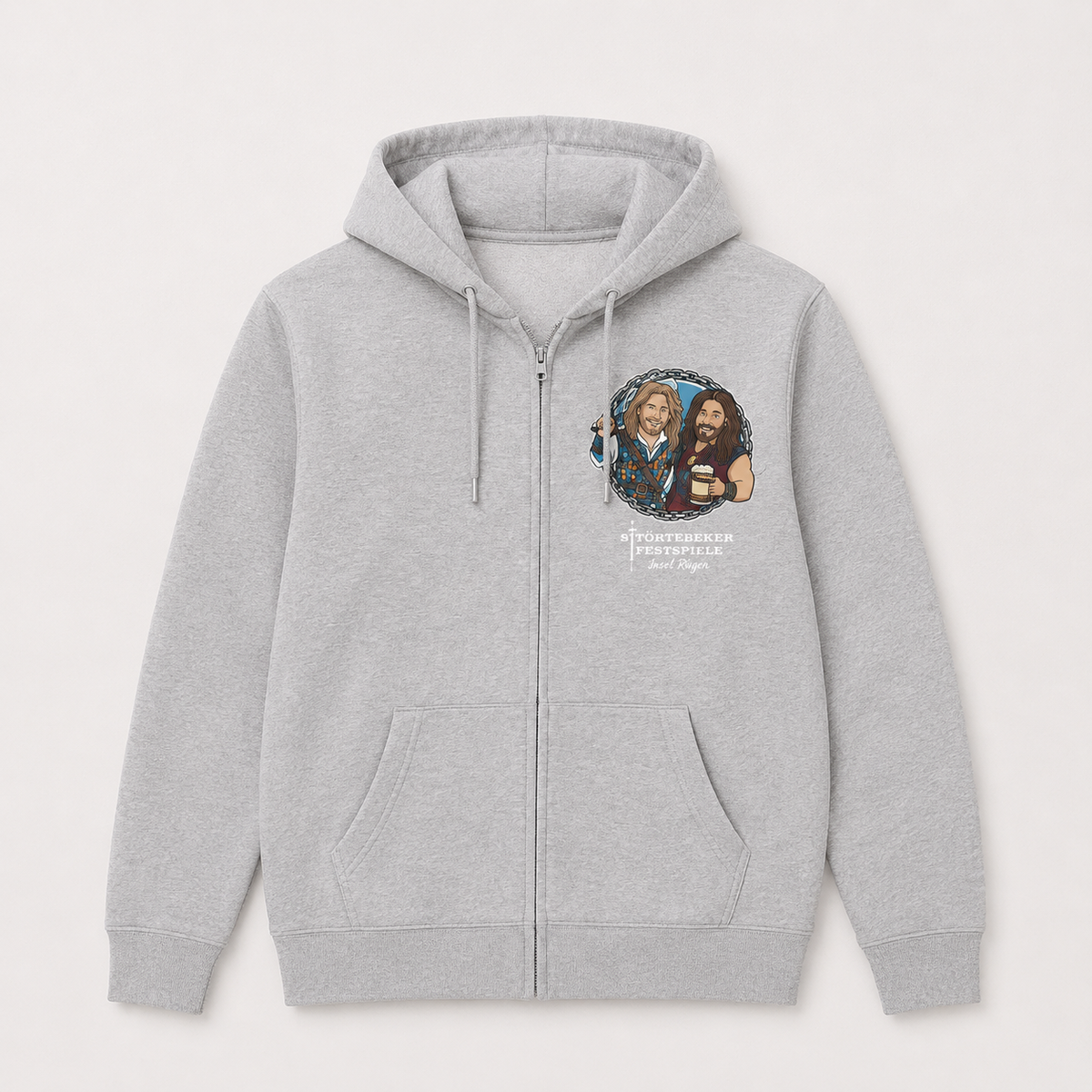 Klaus & Goedeke 2025 – Störtebeker Jacke mit Kapuze (Unisex) – grau