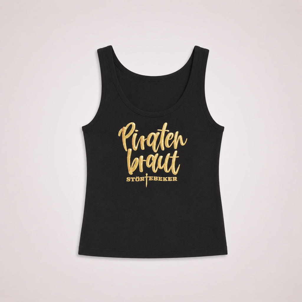 Störtebeker Frauen Tank-Top „Piratenbraut" in schwarz