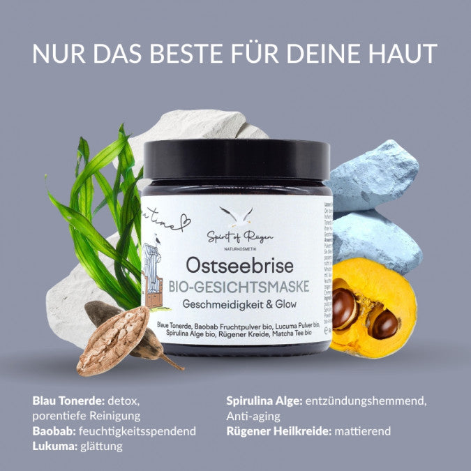 Spirit of Rügen - Bio Gesichtsmaske Ostseebrise