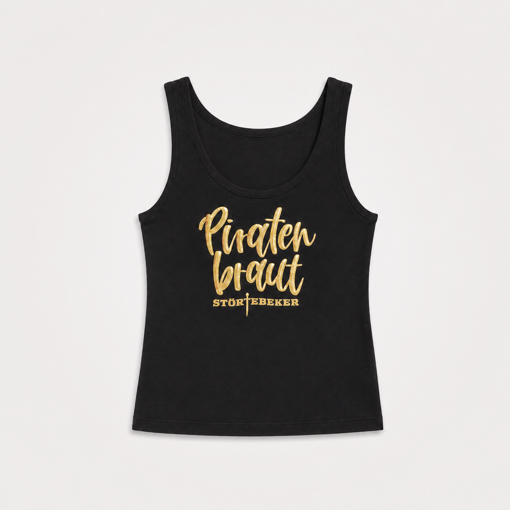Störtebeker Frauen Tank-Top „Piratenbraut" in schwarz