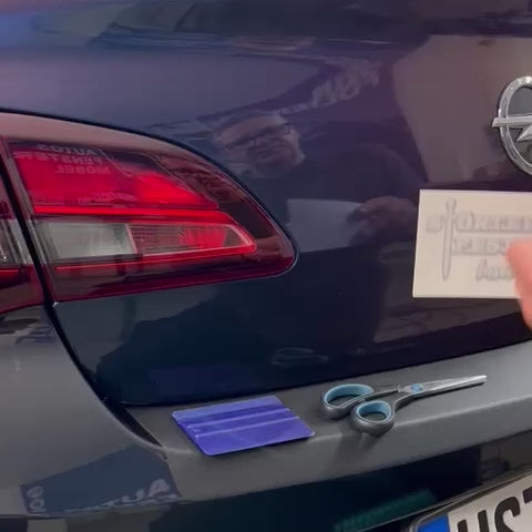 KFZ-Aufkleber in Spiegelfolie