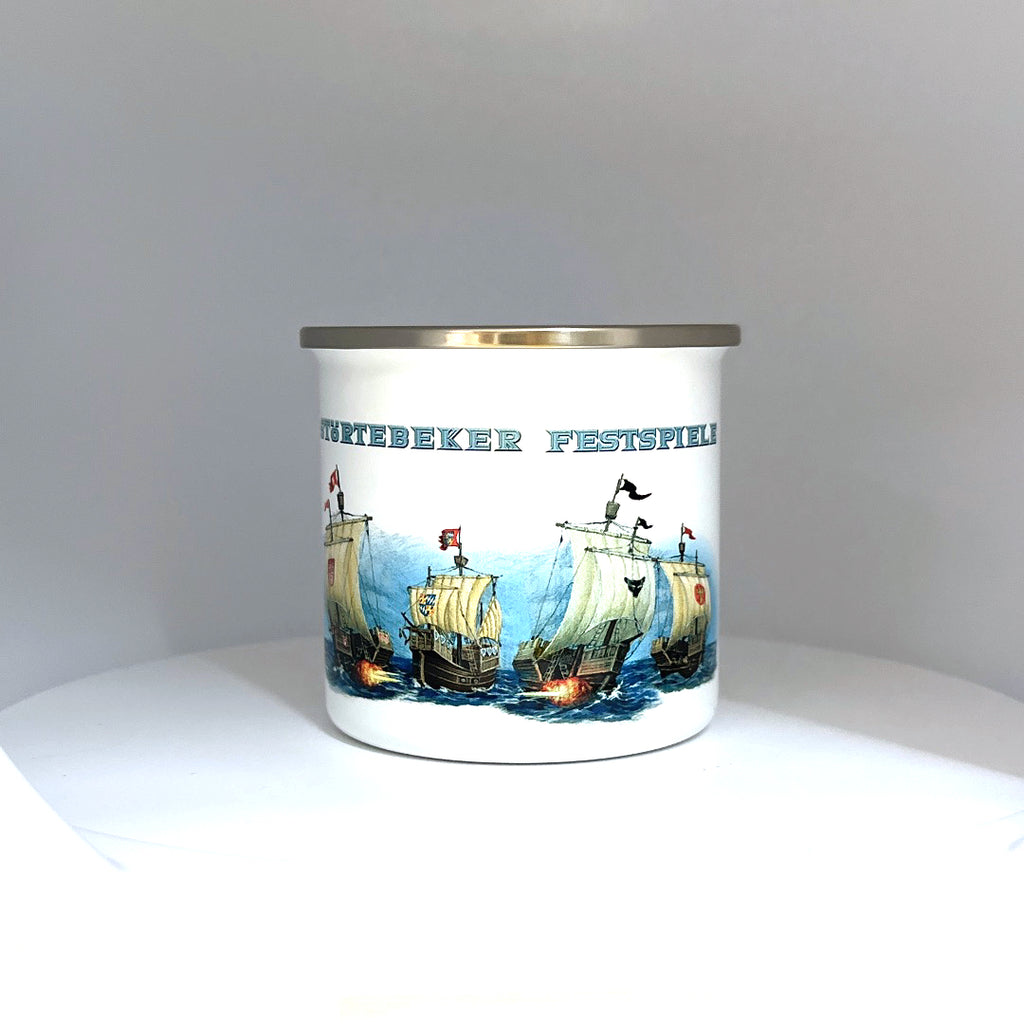Emaille Tasse „Koggen“ 500 ml