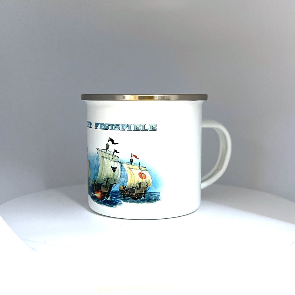 Emaille Tasse „Koggen“ 500 ml