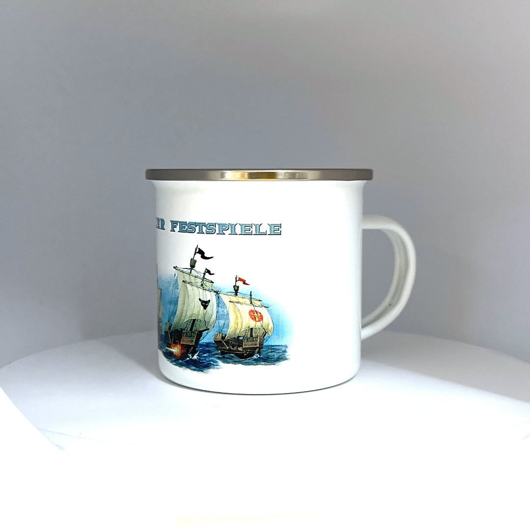 Emaille Tasse „Koggen“ 500 ml