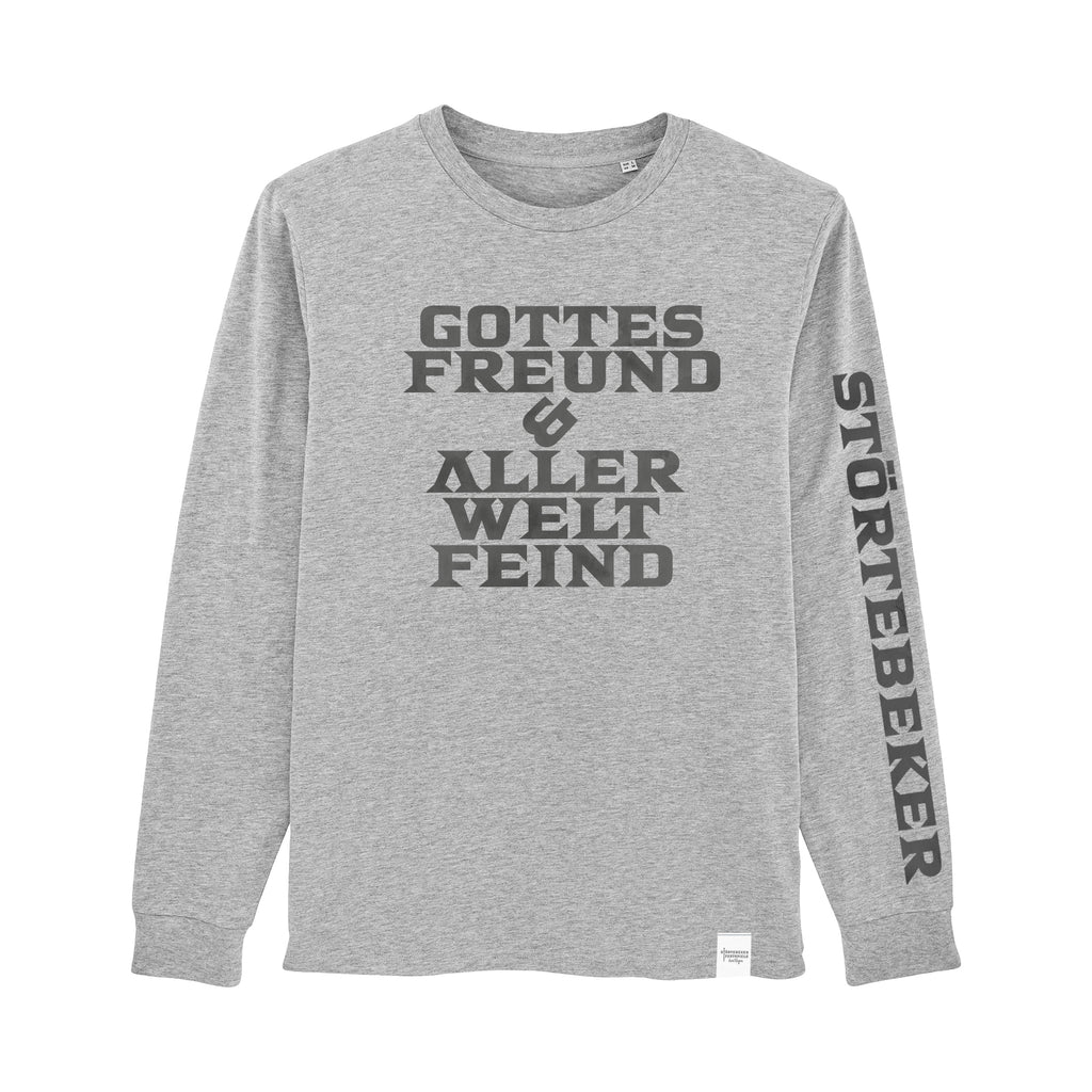 Gottes Freund - Störtebeker Langarmshirt grau – Unisex