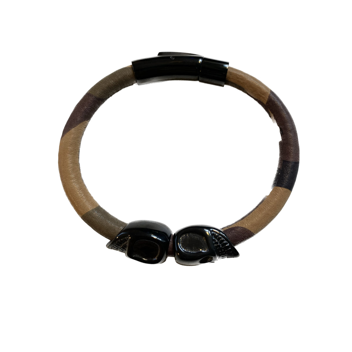Lederarmband "Camouflage Skull"