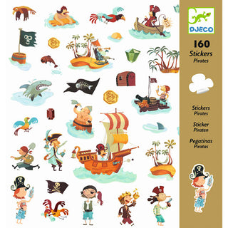 Djeco Piraten Sticker 160 Stück