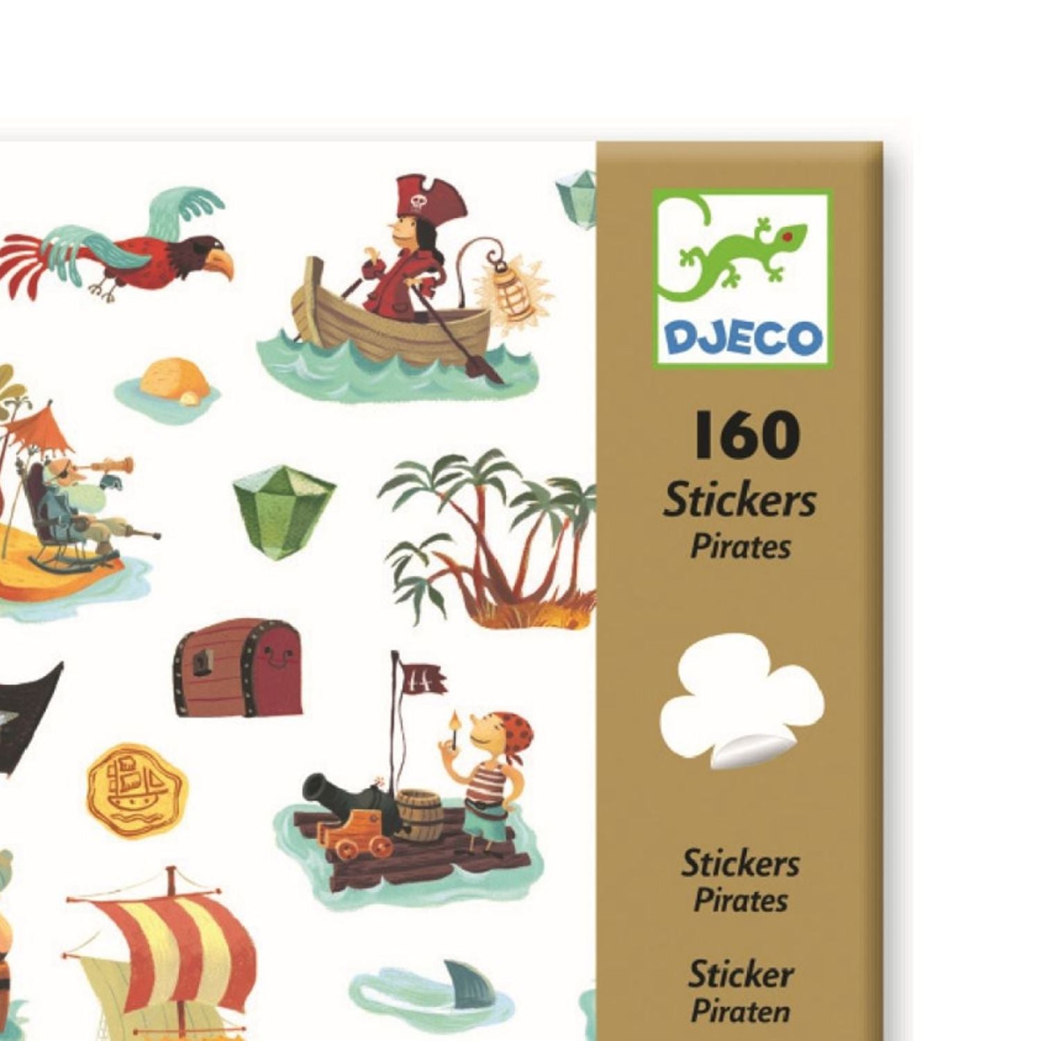 Djeco Piraten Sticker 160 Stück